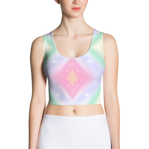 'Pastel Rainbow Print' Crop Top