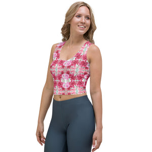 'Pink Flower Power' Crop Top