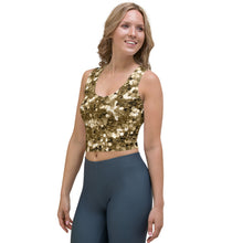 Load image into Gallery viewer, &#39;Gold Confetti Print&#39; Crop Top
