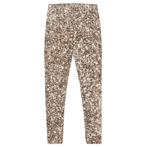 'Gold Glitter Print' Adult Leggings