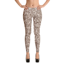 Load image into Gallery viewer, &#39;Gold Glitter Print&#39; Adult Leggings
