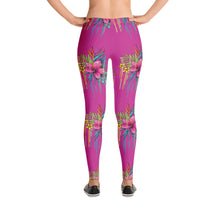 Load image into Gallery viewer, &#39;Pretty in Pink Hibiscus Flower&#39; Adult Leggings
