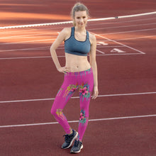 Load image into Gallery viewer, &#39;Pretty in Pink Hibiscus Flower&#39; Adult Leggings
