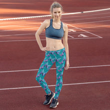 Load image into Gallery viewer, &#39;Aqua Butterfly&#39; Adult Leggings
