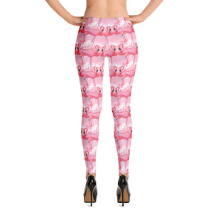 'Pink Flamingo Crush' Adult Leggings