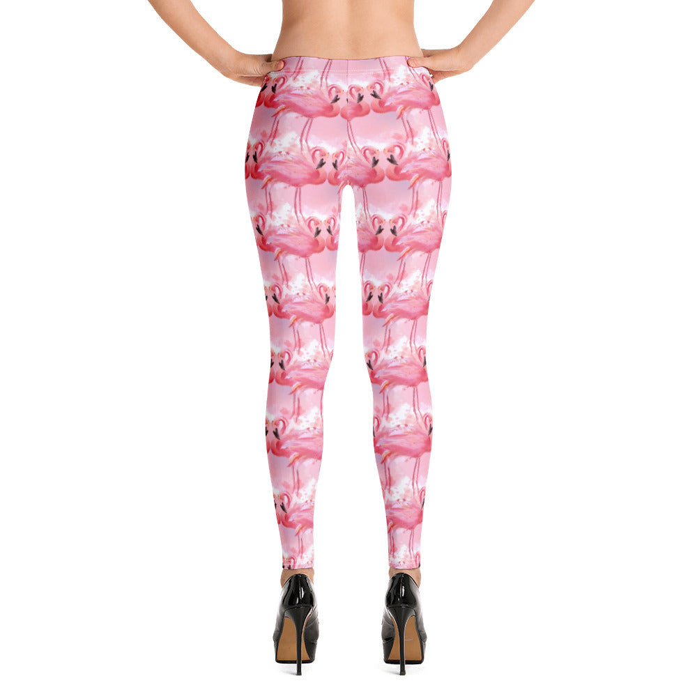 'Pink Flamingo Crush' Adult Leggings