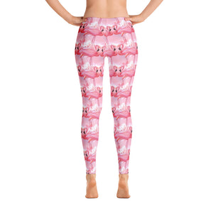 'Pink Flamingo Crush' Adult Leggings