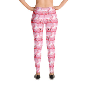 'Pink Flamingo Crush' Adult Leggings