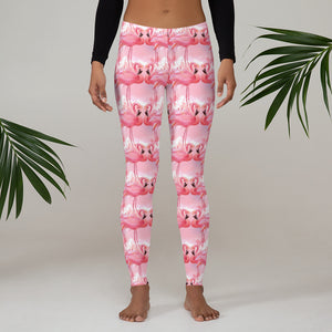 'Pink Flamingo Crush' Adult Leggings