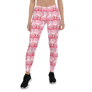 'Pink Flamingo Crush' Adult Leggings