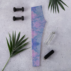 'Pink & Blue Tie Dye Swirl' Adult Leggings