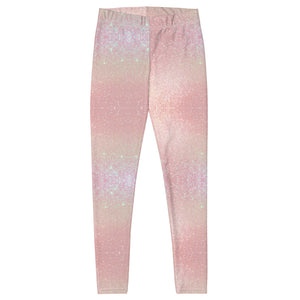 'Pretty Pink Rose Gold Sparkle Print' Leggings