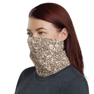 'Gold Glitter Print' Neck Gaiter