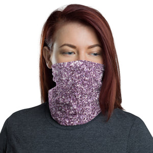 'Purple Glitter Print' Neck Gaiter