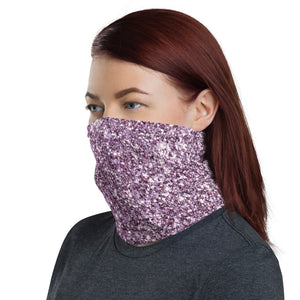 'Purple Glitter Print' Neck Gaiter