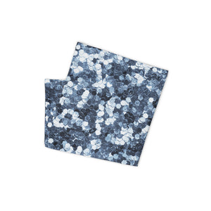 'Blue Sparkle Glitter Confetti Print' Unisex Neck Gaiter