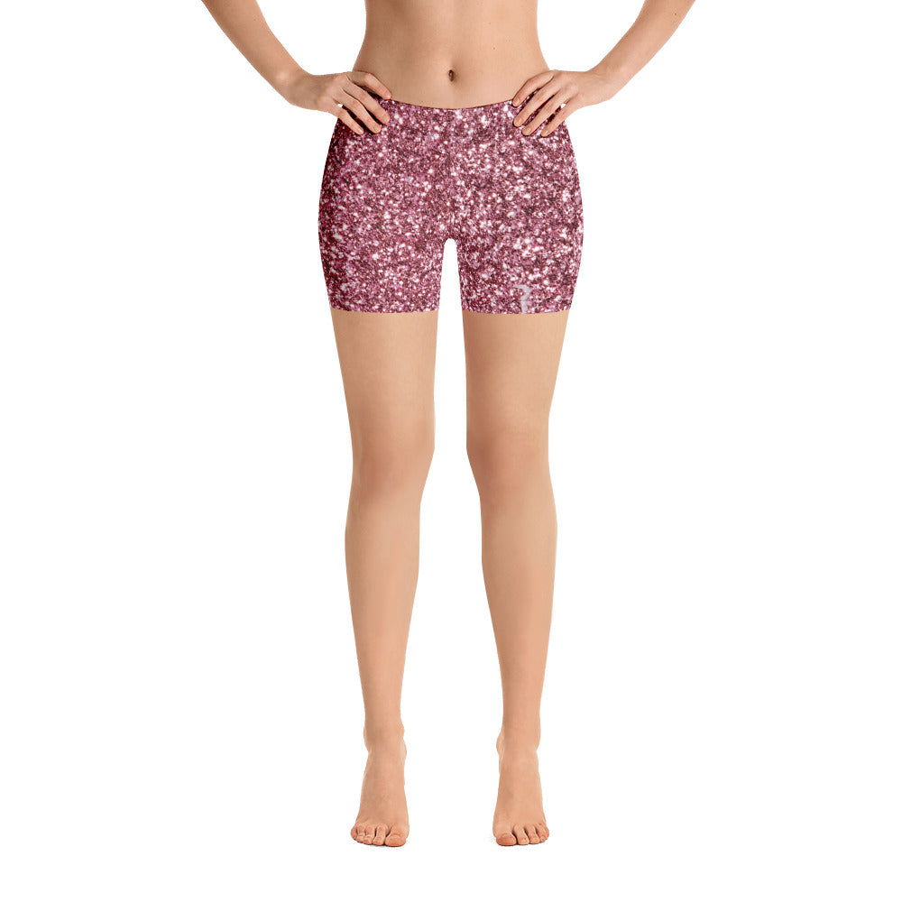 'Pink Sparkle Glitter Print' Shorts