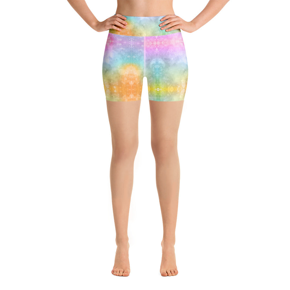 'Chakra Rainbow Dreams' Yoga Shorts