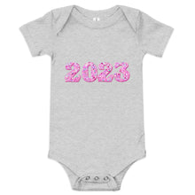 Load image into Gallery viewer, Pink 2023 Baby Short Sleeve One Piece Onesie
