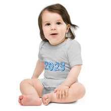 Load image into Gallery viewer, Blue 2023 Baby Short Sleeve One Piece Onesie
