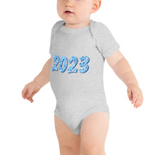 Load image into Gallery viewer, Blue 2023 Baby Short Sleeve One Piece Onesie
