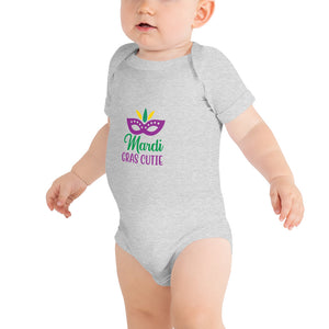 'Mardi Gras Cutie' Baby Short Sleeve One Piece