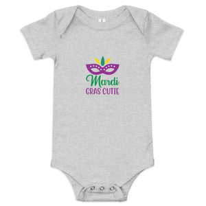 'Mardi Gras Cutie' Baby Short Sleeve One Piece