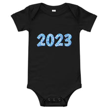 Load image into Gallery viewer, Blue 2023 Baby Short Sleeve One Piece Onesie
