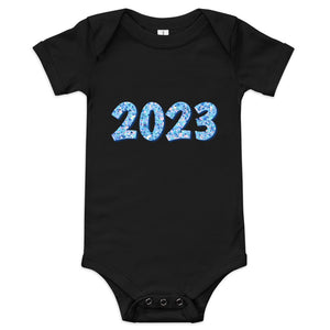 Blue 2023 Baby Short Sleeve One Piece Onesie