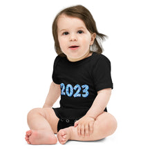 Load image into Gallery viewer, Blue 2023 Baby Short Sleeve One Piece Onesie
