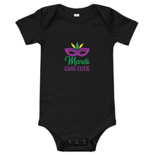 Load image into Gallery viewer, &#39;Mardi Gras Cutie&#39; Baby Short Sleeve One Piece
