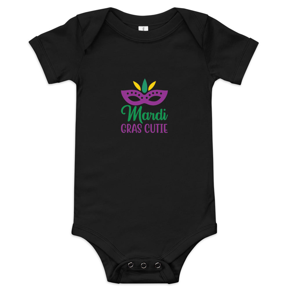 'Mardi Gras Cutie' Baby Short Sleeve One Piece