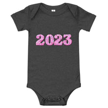 Load image into Gallery viewer, Pink 2023 Baby Short Sleeve One Piece Onesie
