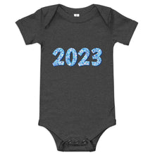 Load image into Gallery viewer, Blue 2023 Baby Short Sleeve One Piece Onesie
