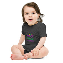 Load image into Gallery viewer, &#39;Mardi Gras Cutie&#39; Baby Short Sleeve One Piece
