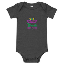 Load image into Gallery viewer, &#39;Mardi Gras Cutie&#39; Baby Short Sleeve One Piece
