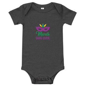 'Mardi Gras Cutie' Baby Short Sleeve One Piece