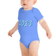 Load image into Gallery viewer, Blue 2023 Baby Short Sleeve One Piece Onesie
