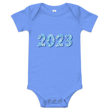 Load image into Gallery viewer, Blue 2023 Baby Short Sleeve One Piece Onesie
