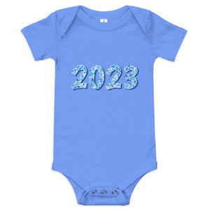 Blue 2023 Baby Short Sleeve One Piece Onesie