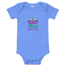 Load image into Gallery viewer, &#39;Mardi Gras Cutie&#39; Baby Short Sleeve One Piece
