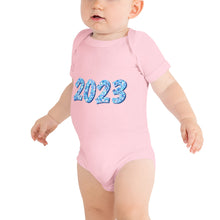 Load image into Gallery viewer, Blue 2023 Baby Short Sleeve One Piece Onesie
