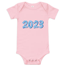 Load image into Gallery viewer, Blue 2023 Baby Short Sleeve One Piece Onesie
