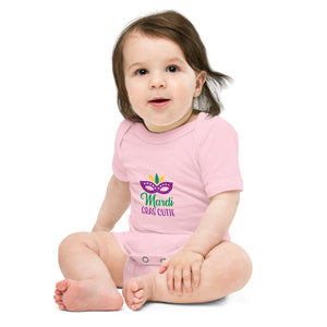 'Mardi Gras Cutie' Baby Short Sleeve One Piece