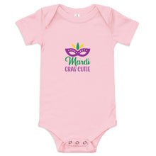 Load image into Gallery viewer, &#39;Mardi Gras Cutie&#39; Baby Short Sleeve One Piece
