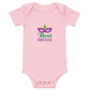 'Mardi Gras Cutie' Baby Short Sleeve One Piece