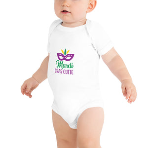 'Mardi Gras Cutie' Baby Short Sleeve One Piece