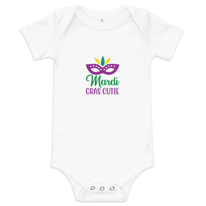 'Mardi Gras Cutie' Baby Short Sleeve One Piece