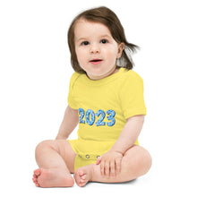 Load image into Gallery viewer, Blue 2023 Baby Short Sleeve One Piece Onesie
