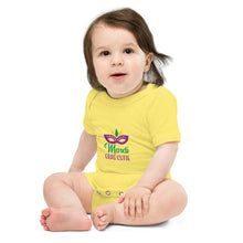 Load image into Gallery viewer, &#39;Mardi Gras Cutie&#39; Baby Short Sleeve One Piece
